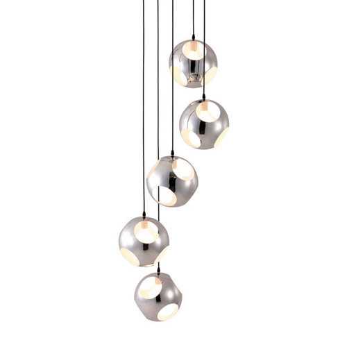 23.6" X 23.6" X 68" Chrome Shower Ceiling Lamp