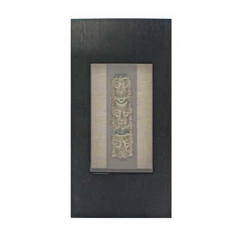 39.75" x 19.88" x 2.63" Black & Brown, Facial-Makeup Patterned, Plaque - Wall Decor