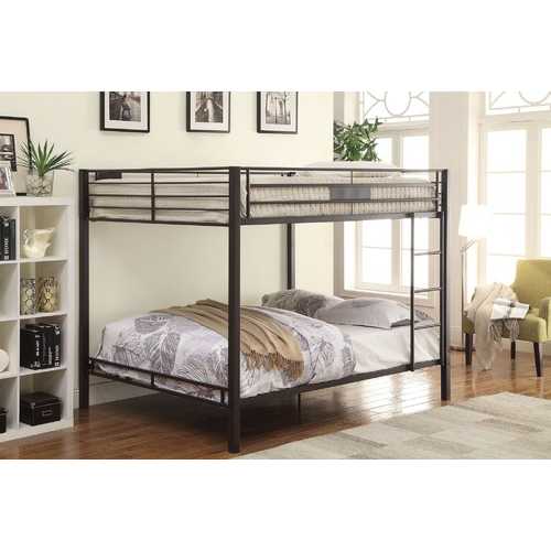 83" X 63" X 65" Sandy Black Metal Bunk Bed