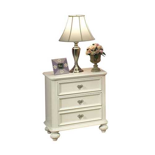 22" X 16" X 28" White Pine Wood Nightstand