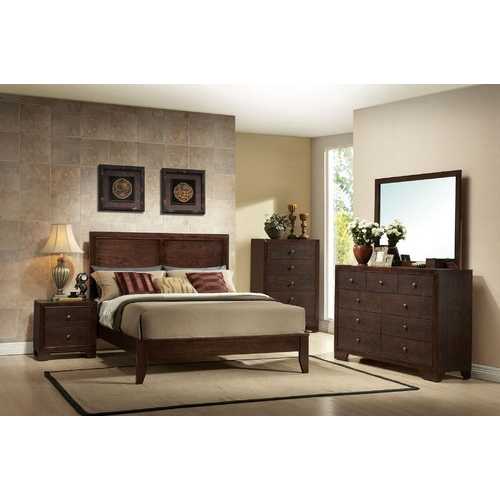 85" X 64" X 52" Queen Espresso Bed