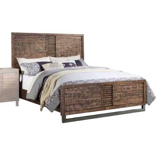 87" X 64" X 56" Reclaimed Oak Queen Bed