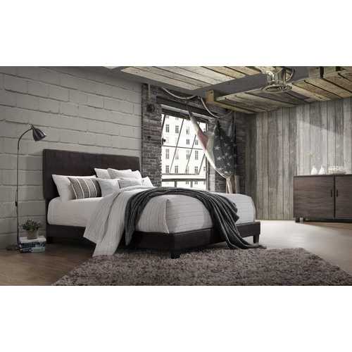 85" X 64" X 47" Queen Espresso Pu Bed