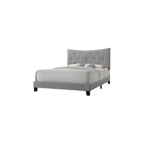 Gray Queen Size Tufted Upholstered Bed