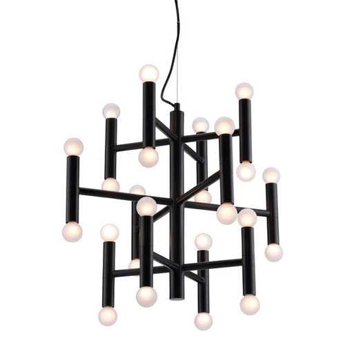 23" X 23.6" X 23.6" Black Ceiling Lamp