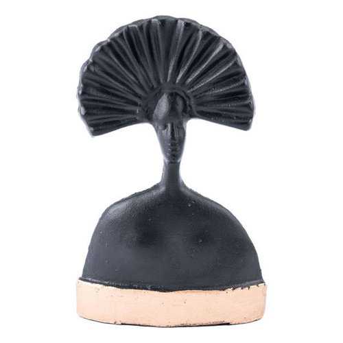 Contemporary Dark Bronze Lady Sculpture