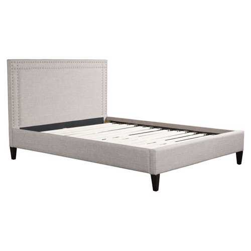 63.4" X 87" X 46.9" Renaissance Queen Dove Gray Bed