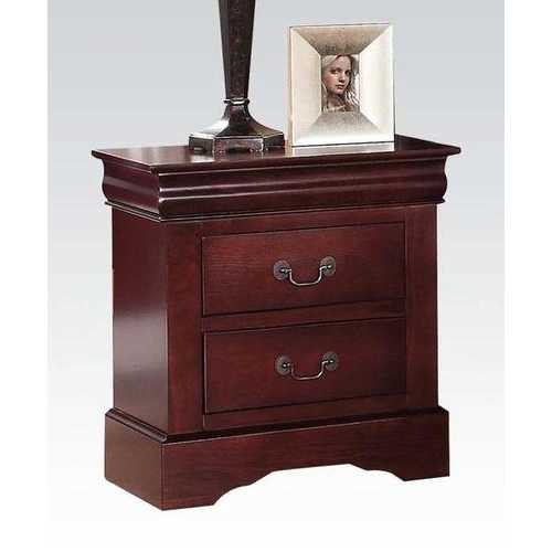 Cherry Finished Wooden Nightstand w/ 2 Drawers
