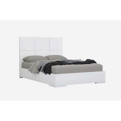 81" X 85" X 48" White Stainless Steel King Bed