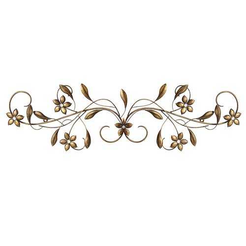 Antique Gold Metal Scroll Wall Decor