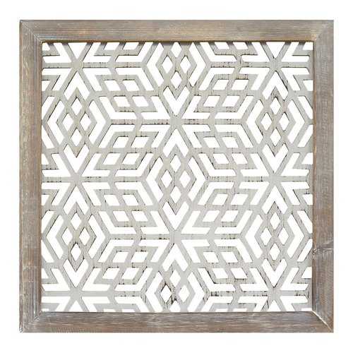 Wood Framed and Metal Laser-Cut Wall Decor