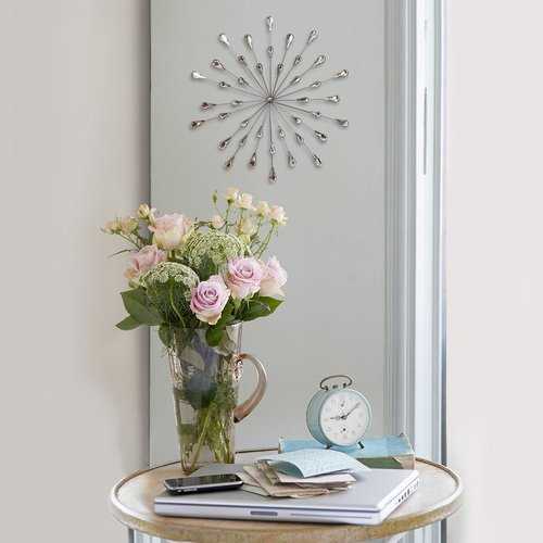 Silver Acrylic and Metal Bling Burst Wall Decor