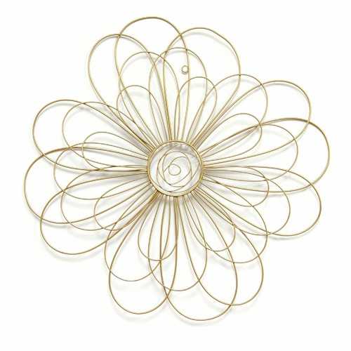 Shimmering Gold Metal Flower Wall Decor