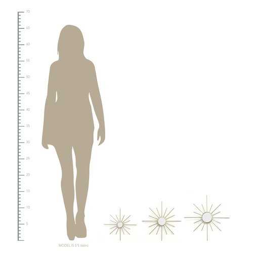 S 3 Gold Mirror Burst Metal Wall Decor