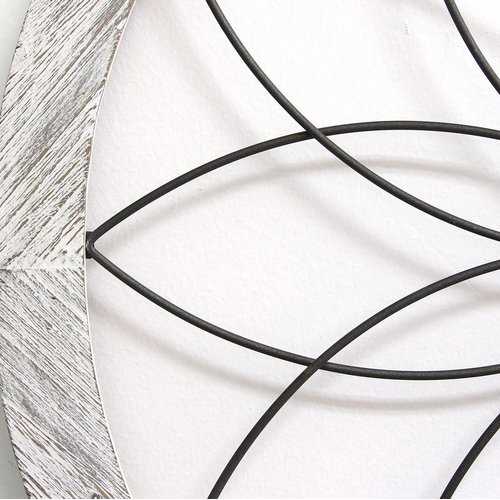 Distressed Chic Flower Metal and Wood Wall Decor