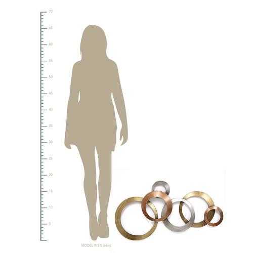 Multi-Metallic Ring Wall Decor