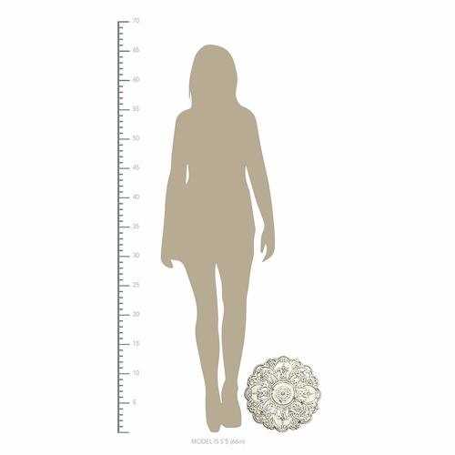 Small White Medallion Distressed Metal Wall Decor