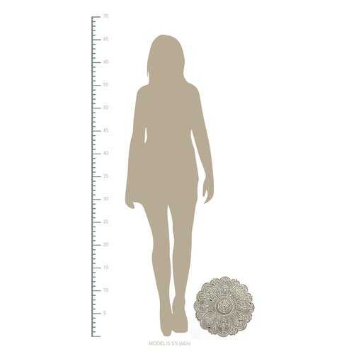 Small Gray Medallion Wall Decor