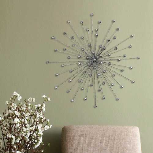 Silver Burst Metal Wall Decor