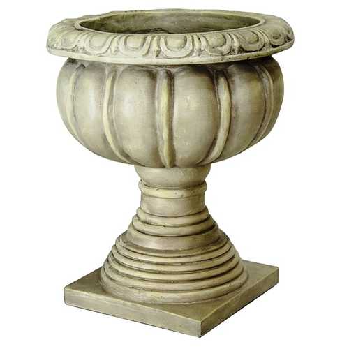 14" X 17" X 14" Gold  Copper  Brown Resin Resin Sicilian Urn