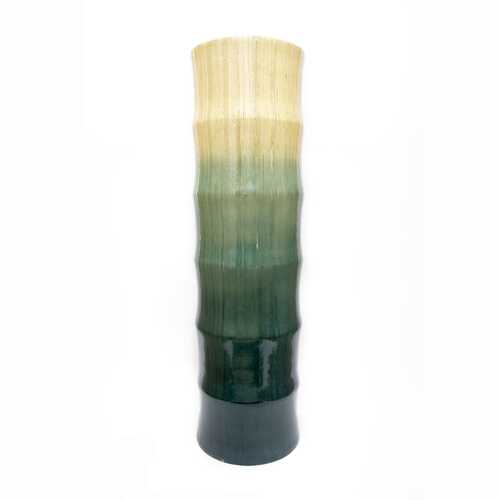 7" X 7" X 24" Multi Color Bamboo Chute Vase