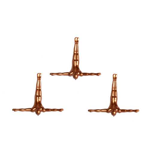 6.5" x 2.5" x 6.5" Wall Diver - Bronze 3-Pack
