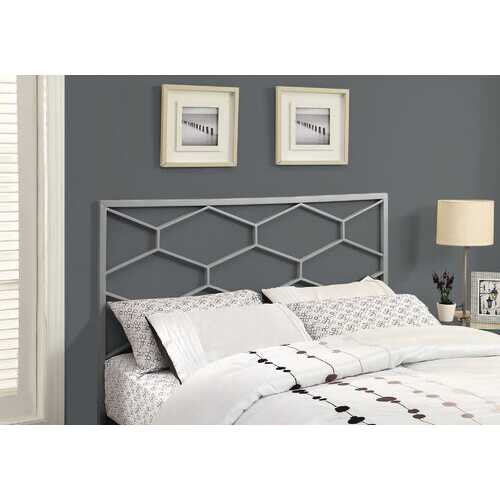 1" x 59.75" x 47" Silver Queen or Full size  Headboard FootBoard