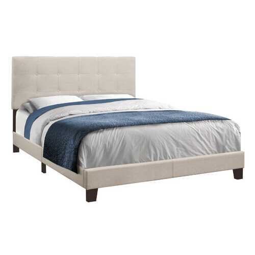 64.25" x 85.25" x 45" Beige Linen - Queen Size Bed