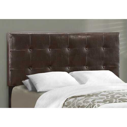 Full Size Dark Brown Leather Look Bed