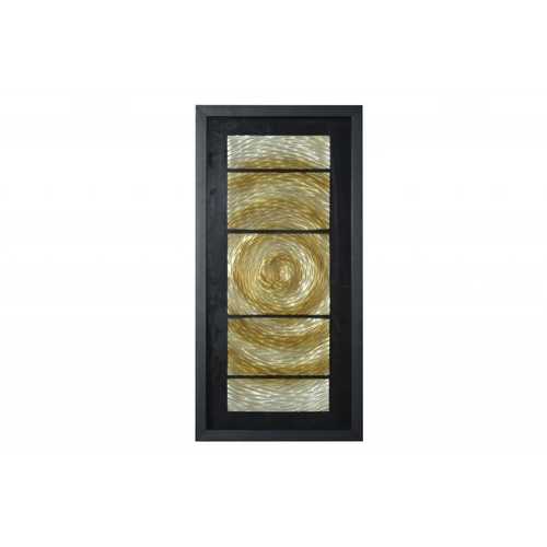 15" x 2" x 16" Black And Gold, Glass - Shadow Box
