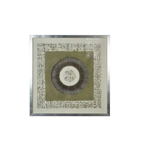 27" x 2" x 32" Natural Brown, Metal Glass - Shadow Box