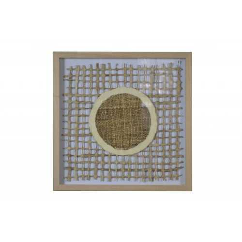 9" x 2" x 24" Classy Natural Brown, Paper And Glass - Shadow Box