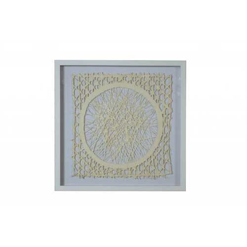 White and Natural Paper Cutout Shadow Box