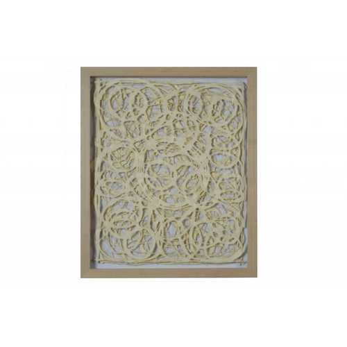 21" x 2" x 24" Natural Brown, Wood, Paper And Glass - Shadow Box