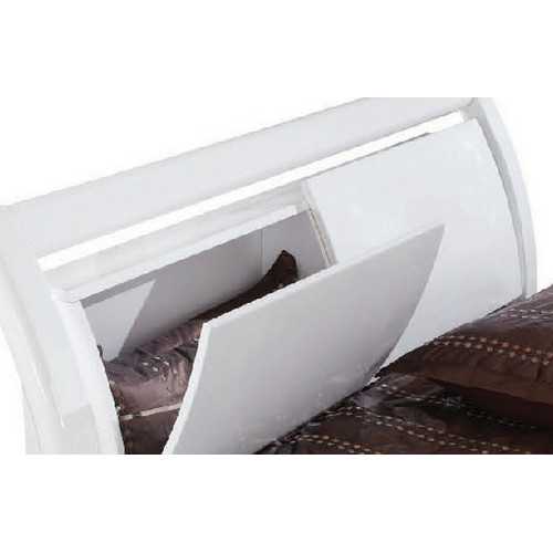 90'' X 95''  X 41'' Modern California King White High Gloss Bed