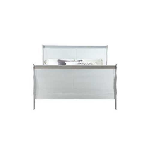 56" X 85" X 47" Platinum Wood Full Bed