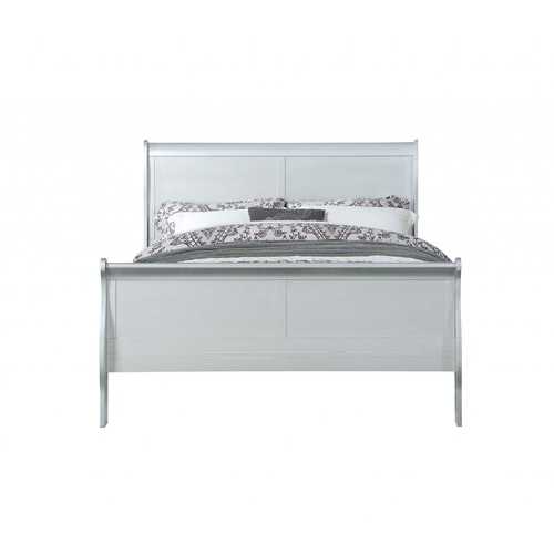 80" X 90" X 47" Platinum Wood King Bed