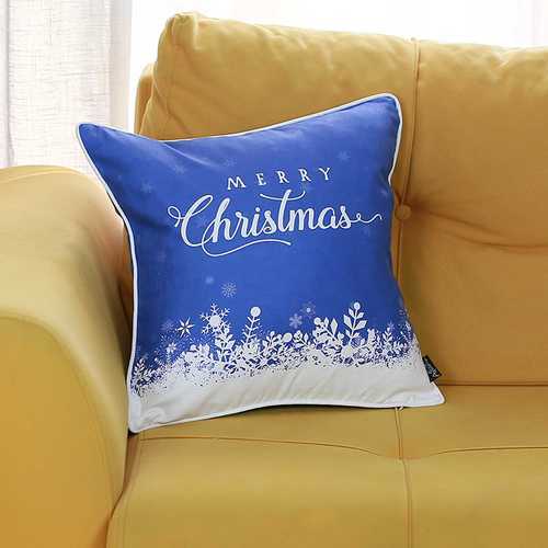 18"x18" Christmas Snow View Printed Decorative Throw Pillow Cover
