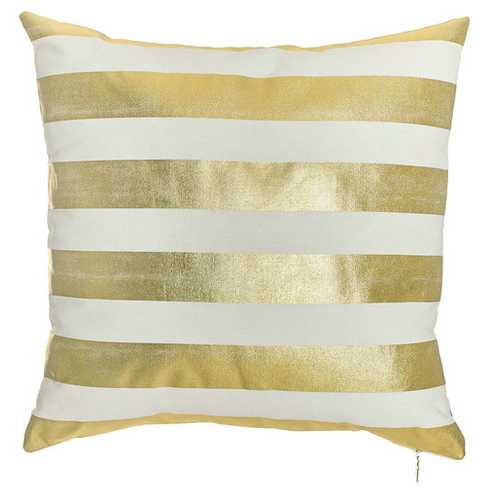 18"x 18" Happy Square Stripes Printed Decorative Throw Pillow Cover Pillowcase