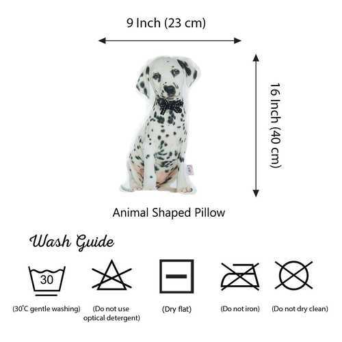 Dalmatian Dog Shape Filled Pillow, Animal Shaped Pillow