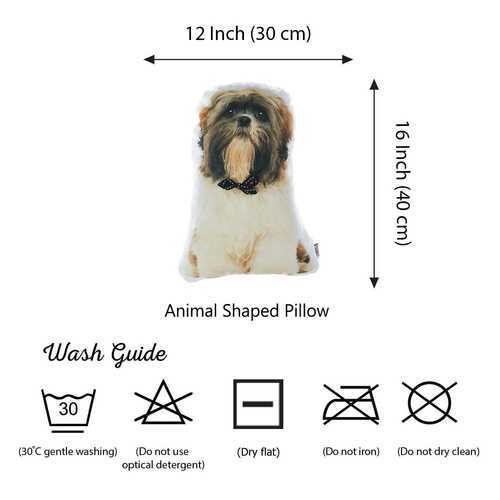 Shih Tzu Dog Shape Filled Pillow, Animal Shaped Pillow