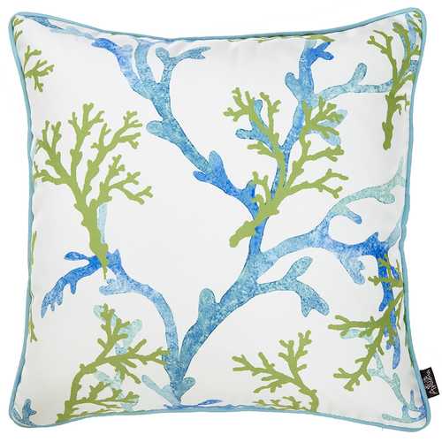 Multicolor Coral Decorative Throw Pillow Cover Printed
