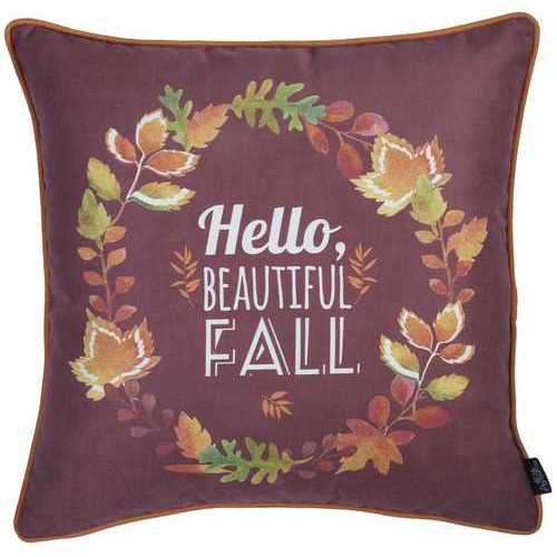 18"x 18" Thanksgiving Leaf Crown Decorative Throw Pillow Cover