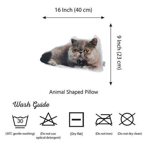 Filled Pillow with Exotic Shorthair Cat Shape, Animal Shaped Pillow