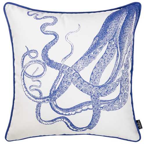 18"x18" Nautica Octopus Decorative Throw Pillow Cover Printed