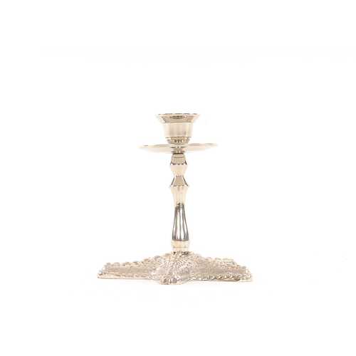 Silver Finish Star Fish Taper Candle Holder