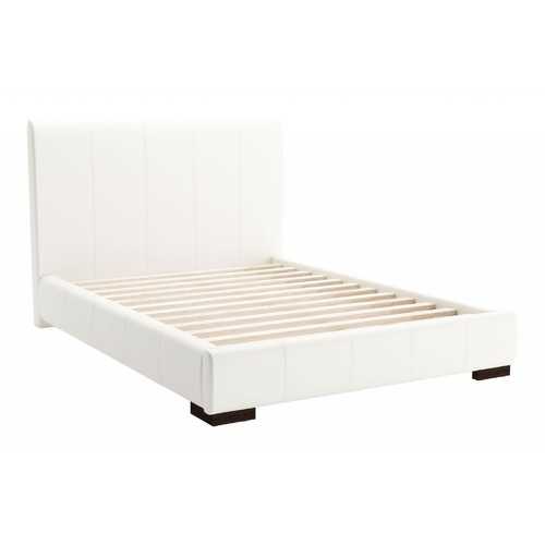 62.2" x 83.9" x 43.5" White, Leatherette, Plywood, MDF, Full Bed