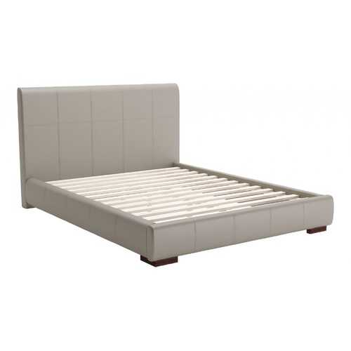68.5" x 88.6" x 43.5" Gray, Leatherette, Plywood, MDF, Queen Bed