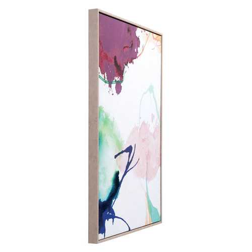Multi color Abstract Canvas in Pinewood Frame