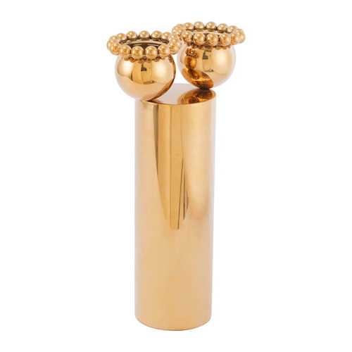 7.5" x 3.9" x 15" Gold, Stainless Steel, Large Vase